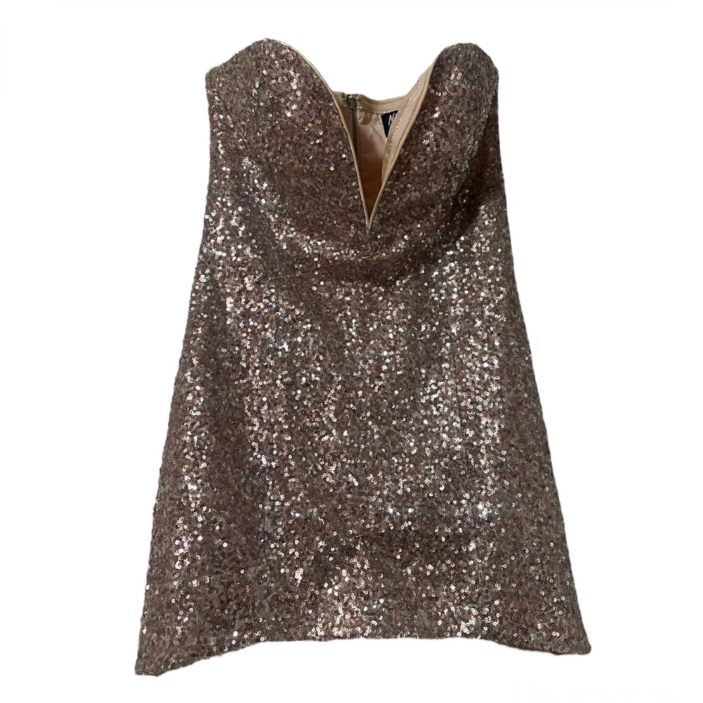 Nasty Gal Helix Rose Gold Bodycon Dress - Picture 4 of 13